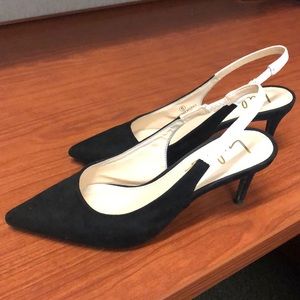 Black and White 2” Pointed Heels